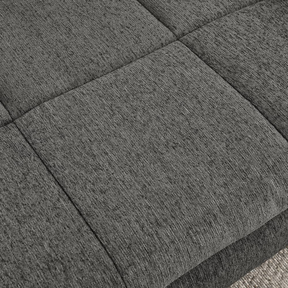 Modern Style Elegant Rectangle Pet Bed for Small and Medium Dogs, Durable Elevated Dog Sofa, Dark Grey Foam