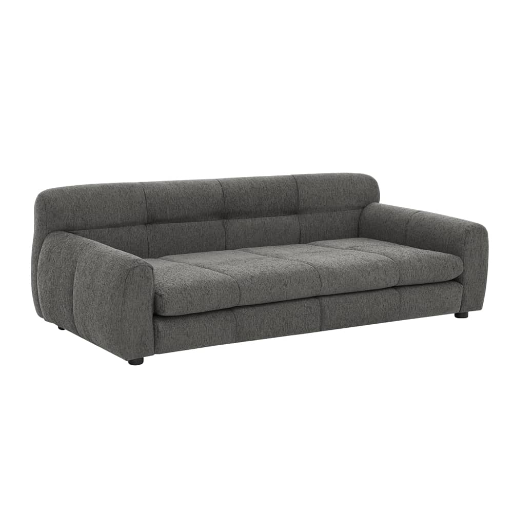 Modern Style Elegant Rectangle Pet Bed for Small and Medium Dogs, Durable Elevated Dog Sofa, Dark Grey Foam