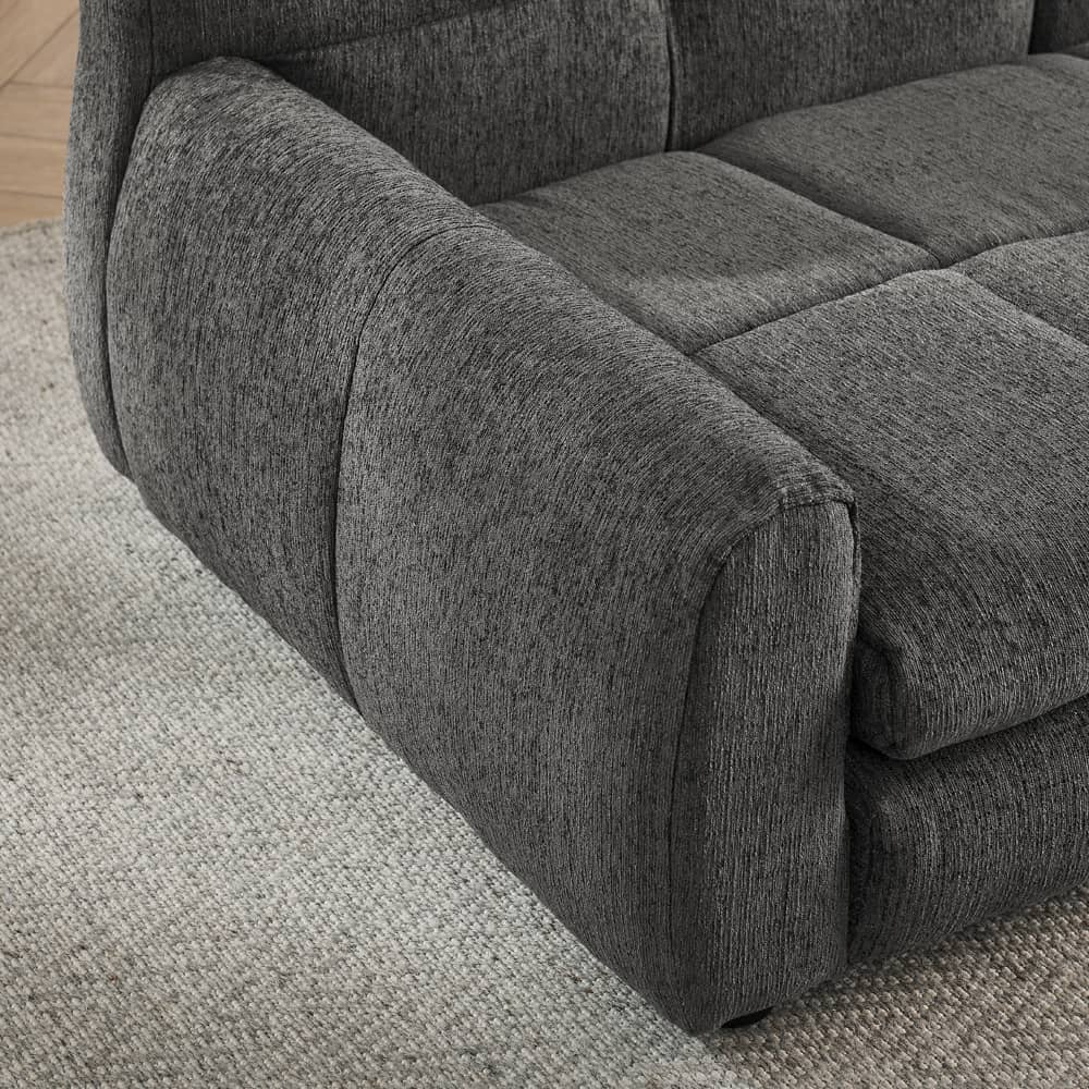 Modern Style Elegant Rectangle Pet Bed for Small and Medium Dogs, Durable Elevated Dog Sofa, Dark Grey Foam