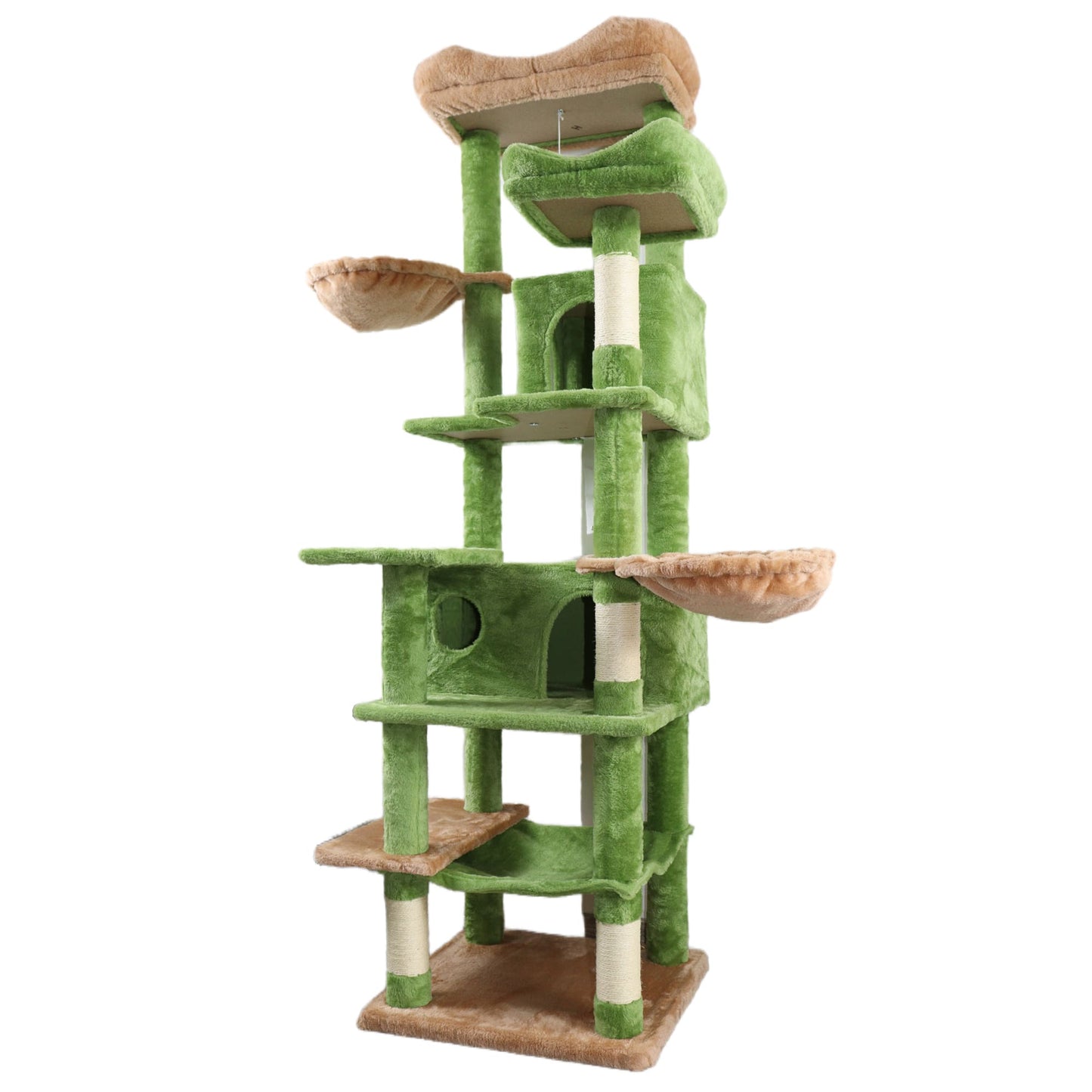 68 Inches Multi-Level Large and Tall Cat Tree green